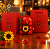 🌻 Osito Amor Eterno™ – Girasol + Collar “Te Amo” en 100 Idiomas